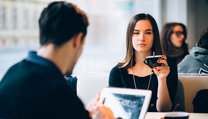 Boyfriend and Girlfriend at Lunch