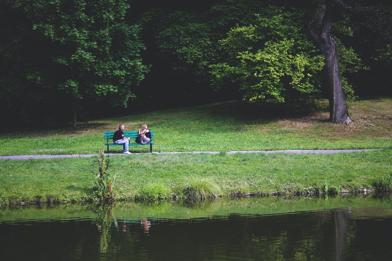 two people at the park