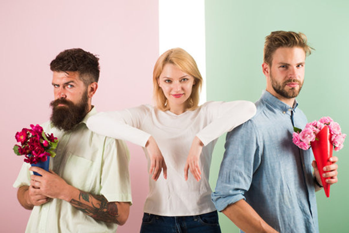 woman in love with 2 different men woman in love with 2 different men